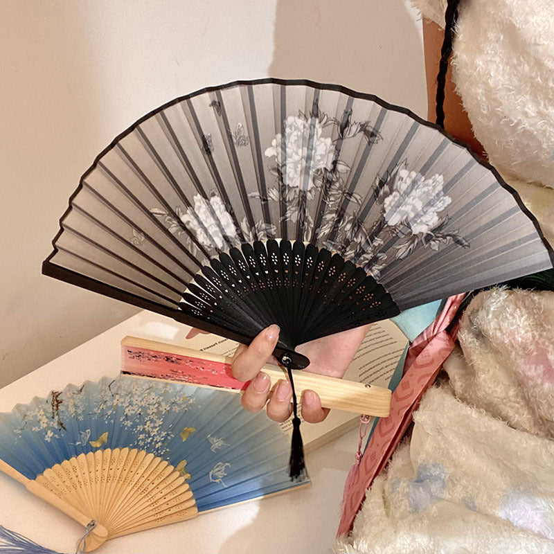 Handcrafted fan with Elegant flower pattern Bowlift