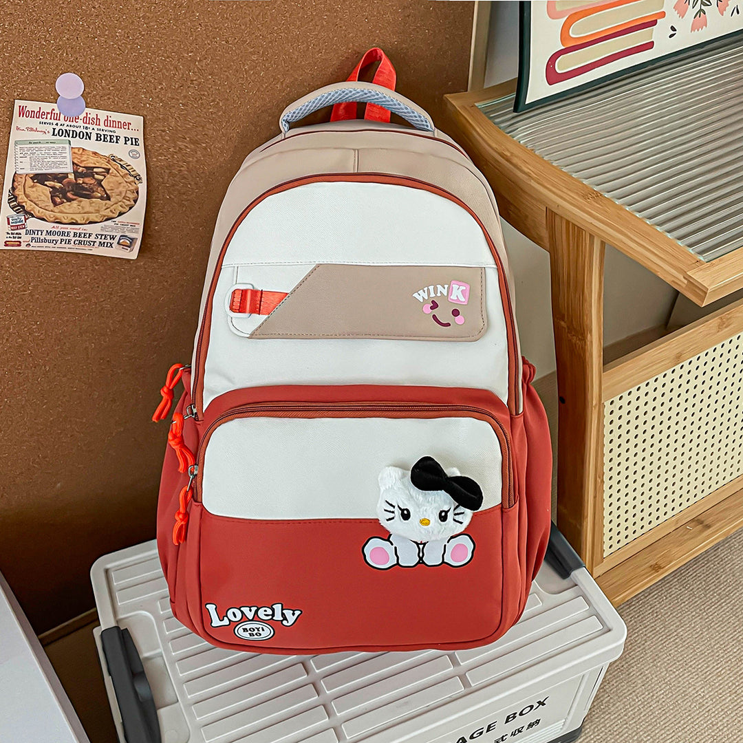 Fun-Themed Plush Character Backpack Bowlift