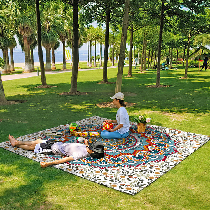 Mandala Design Beach Mat Bowlift