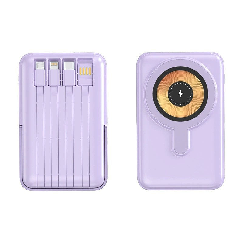 Portable power bank with multifunctional charging cables Bowlift
