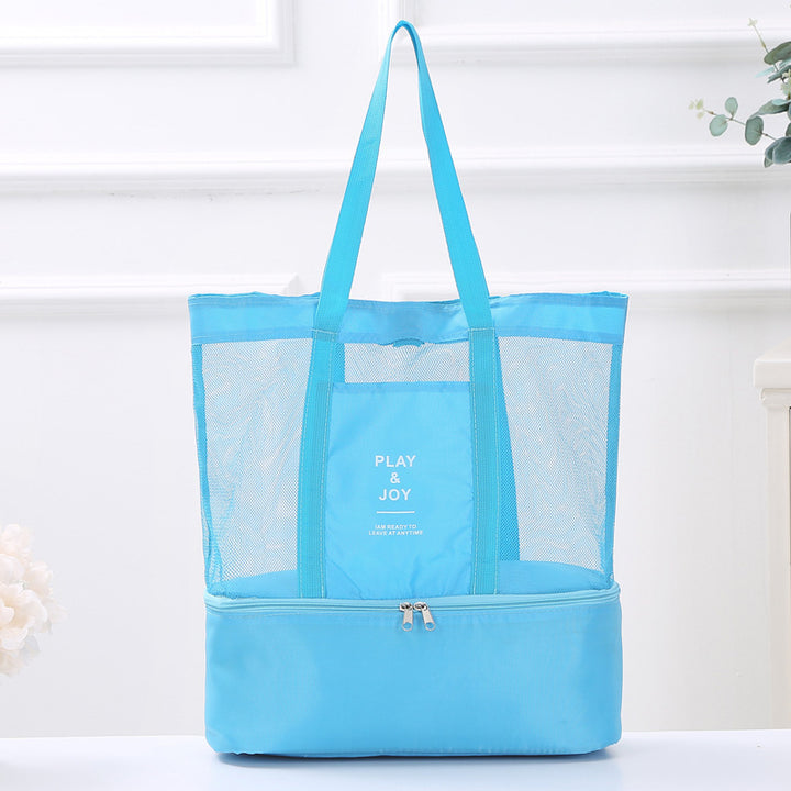 Versatile Multi-Pocket Mesh Beach Tote Bowlift
