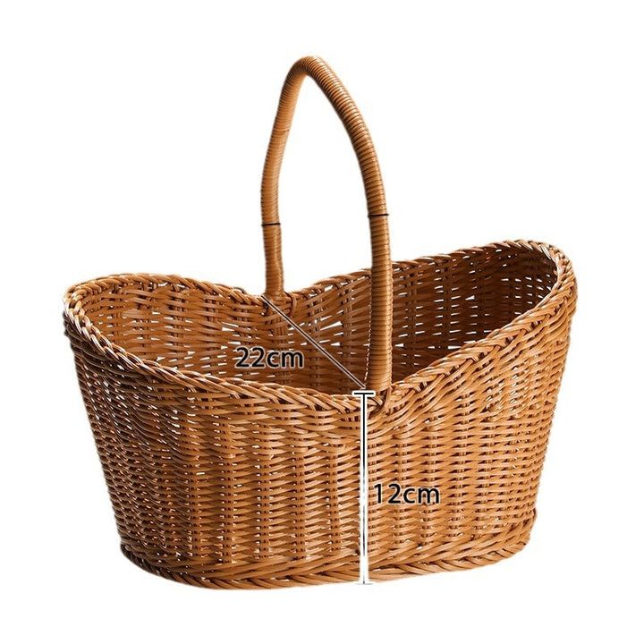 Elegant Wicker Picnic Basket with Ergonomic Handle Bowlift