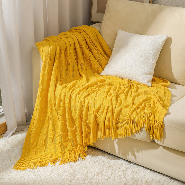Cozy Textured Throw Blanket Bowlift