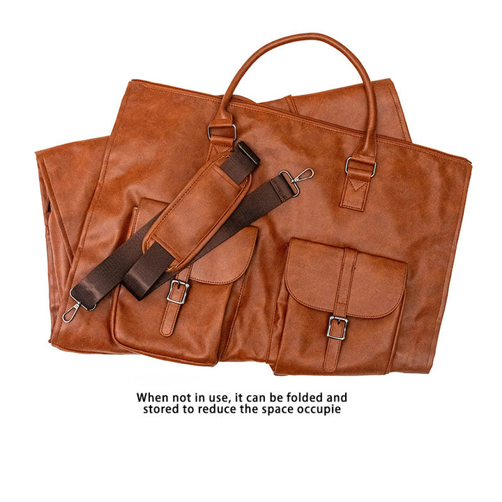 Stylish Leather Travel Duffel Bag Bowlift