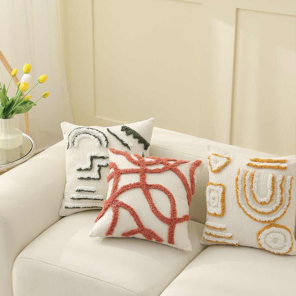 Decorative pillowcase with textured fringe relief