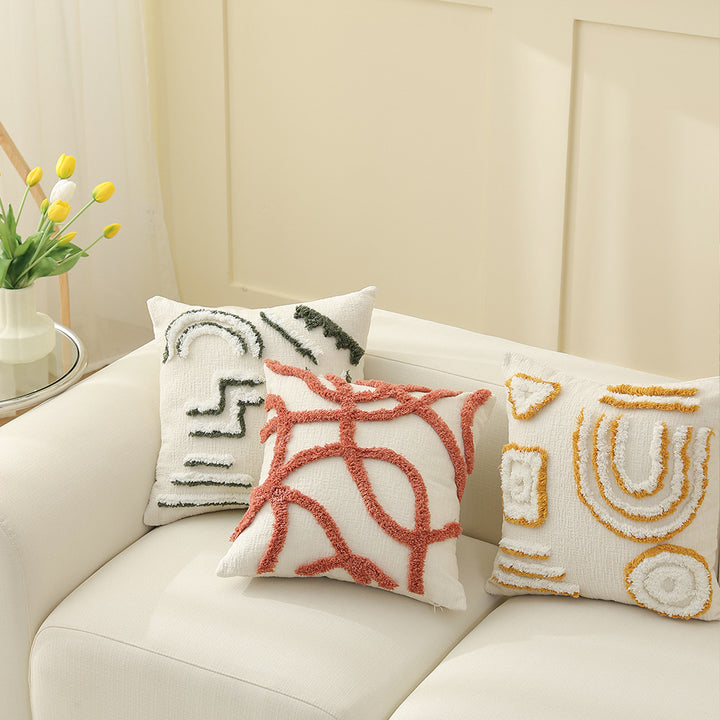 Decorative pillowcase with textured fringe relief