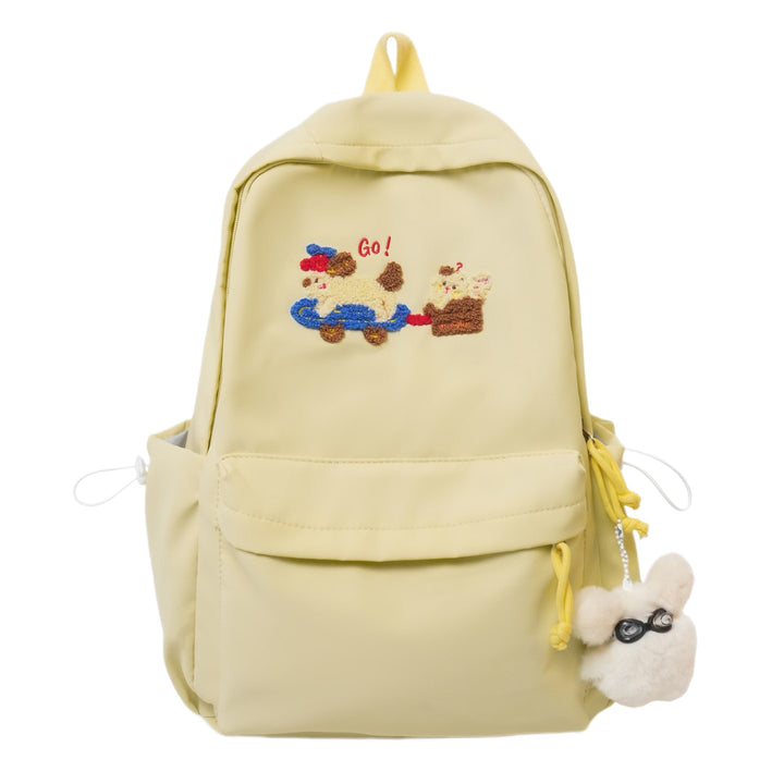 Playful Embroidered Backpack Bowlift