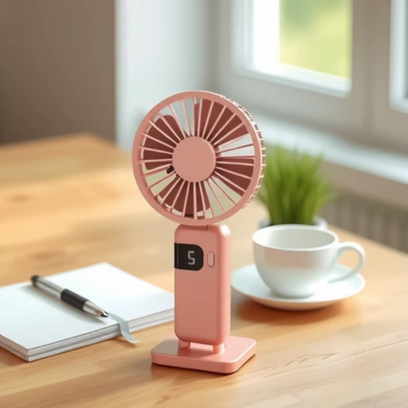 Portable USB Fan with Digital Speed Display Bowlift