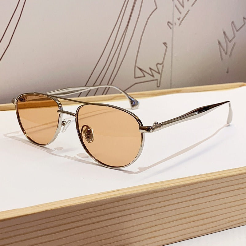 Men's Vintage-Inspired Round Frame Sunglasses Bowlift