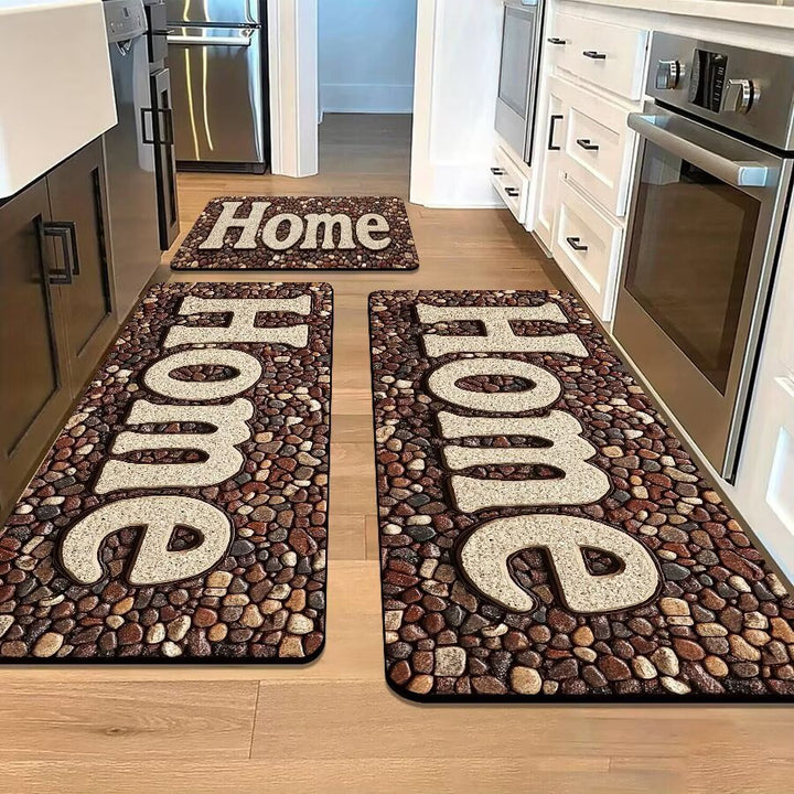 Stone-Inspired Decorative Area Mat Bowlift