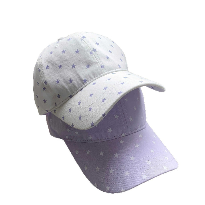 Women's Star-Printed Cotton Baseball Cap Bowlift