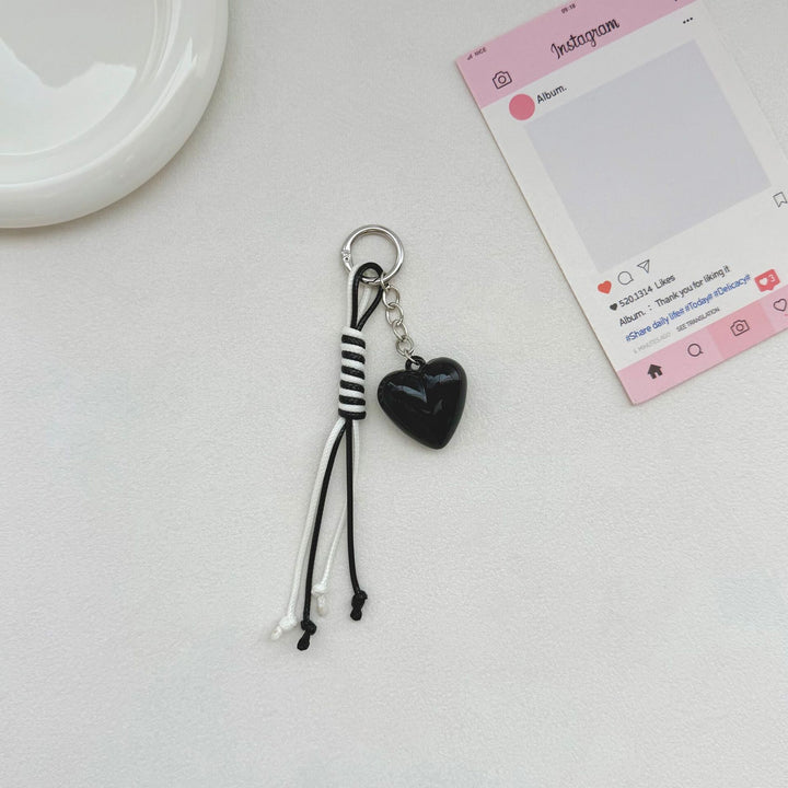 Heart-Shaped Charm Keychain Bowlift