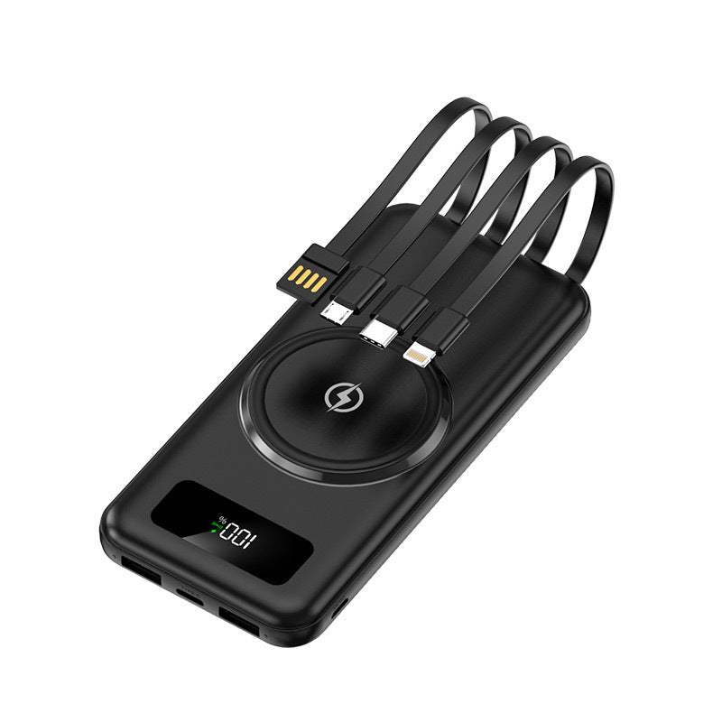 Portable power bank with multifunctional charging cable and digital display Bowlift