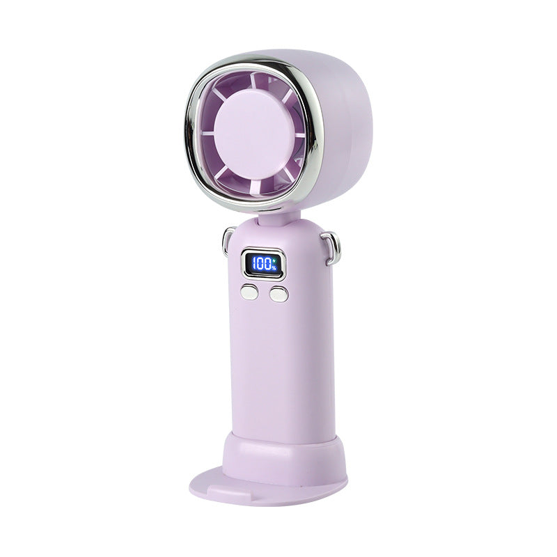 Women portable handheld fan with LCD display and powerful battery Bowlift
