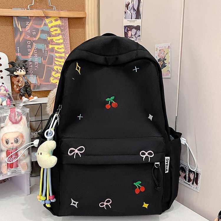 Playful backpack with embroidery Bowlift