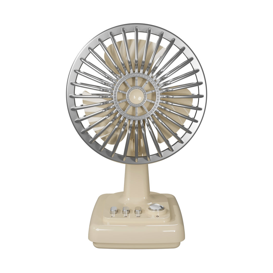 Retro-Inspired Rechargeable Desk Fan Bowlift