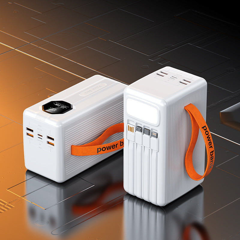 Portable power bank with integrated charging cables and intelligent fast charging function Bowlift