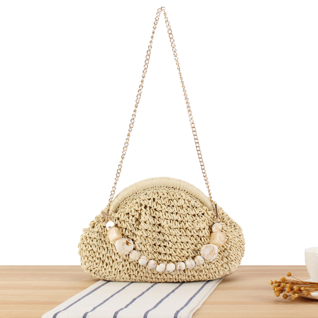 Shoulder bag with elegant pearl decoration Bowlift