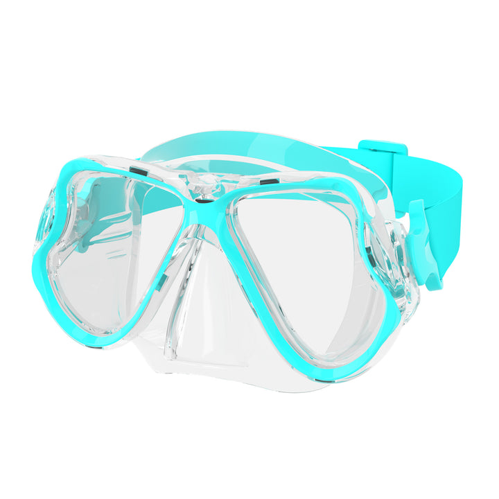 High-quality diving mask with flexible silicone rim and wide field of view Bowlift