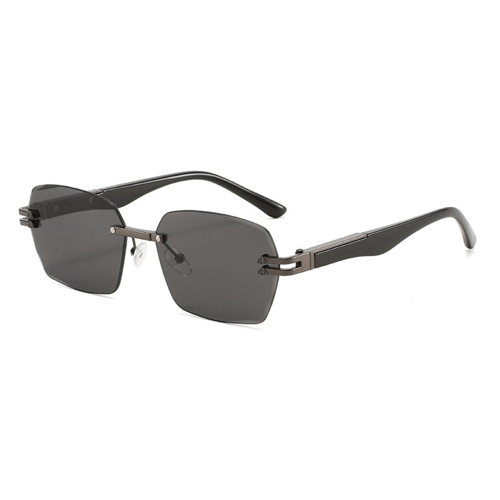 Men's Elegant Square Sunglasses with Wooden Temples Bowlift