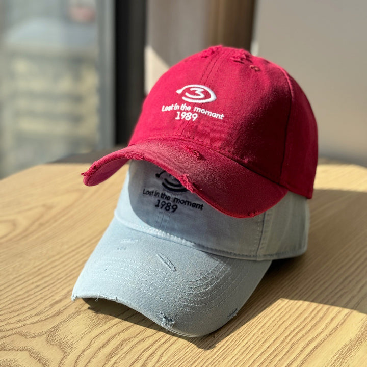 Men's Distressed Baseball Cap Bowlift