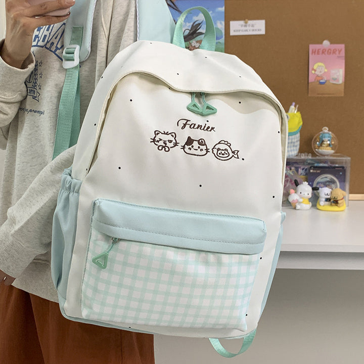 Cute Animal Embroidered Backpack Bowlift