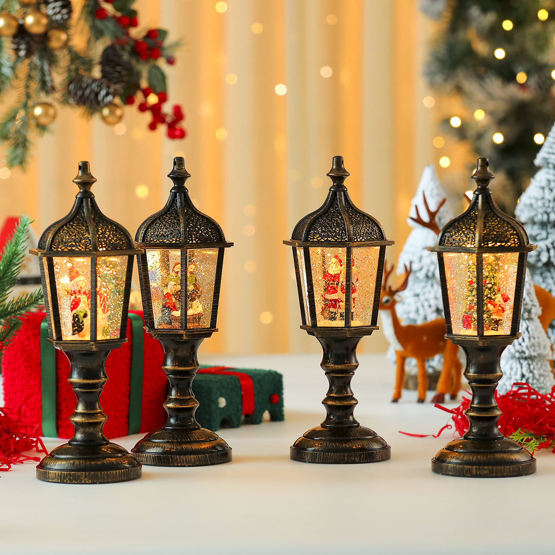 Decorative Lantern with Santa Scene Bowlift
