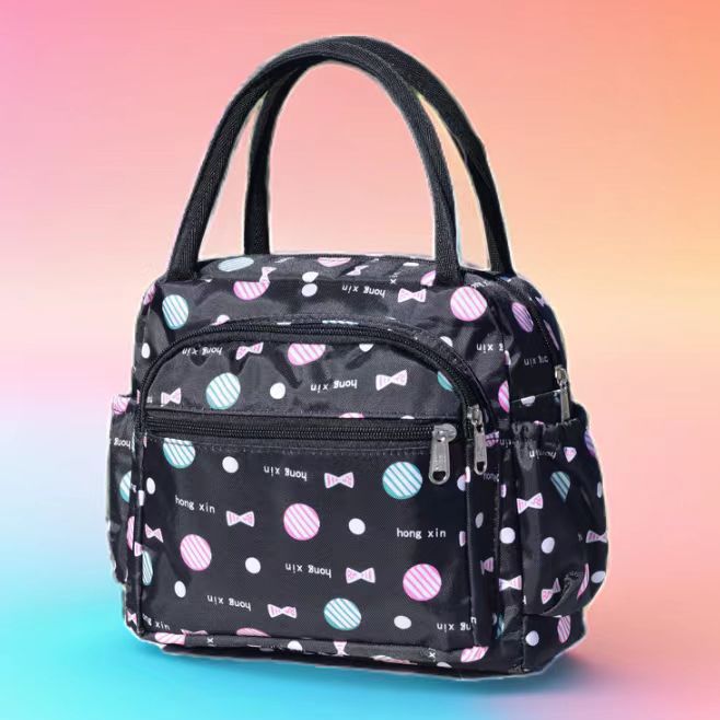 Cat Print Multi-Pocket Tote Bag Bowlift