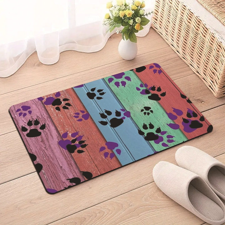 Decorative Pet-Themed Bath Mat Bowlift