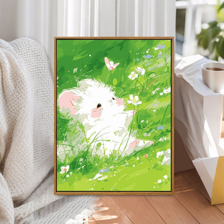 Whimsical Bunny Illustration Canvas Art Bowlift