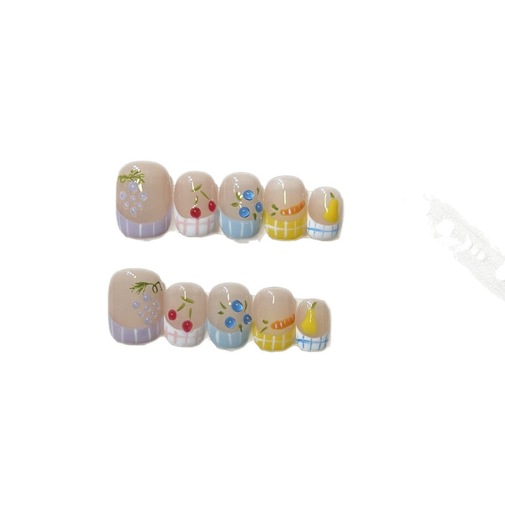 Artistic Fruit-Inspired Press-On Nail Set Bowlift