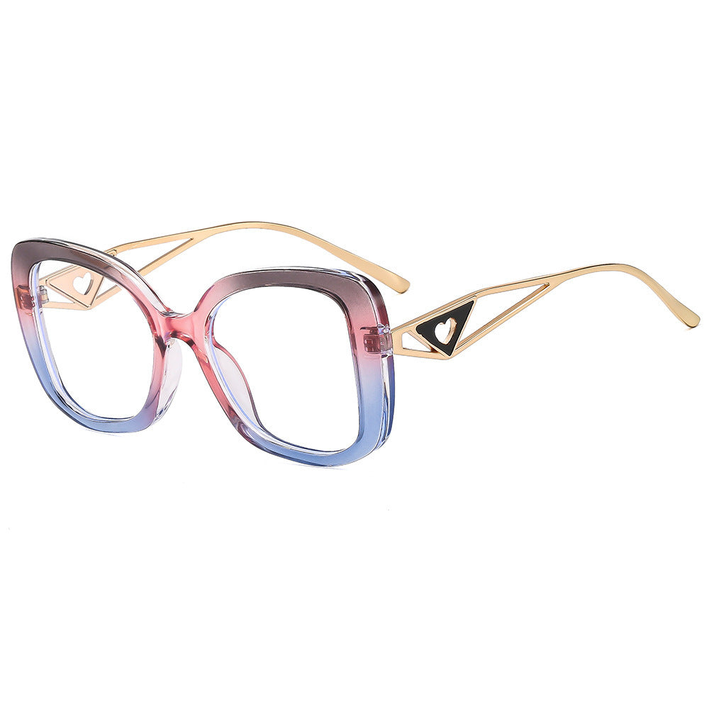 Ladies fashionable oversized sunglasses with luxurious heart detail Bowlift