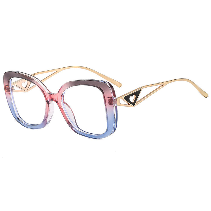 Ladies fashionable oversized sunglasses with luxurious heart detail Bowlift