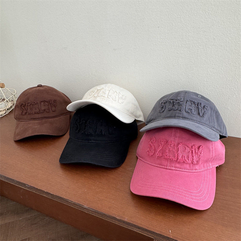 Women's Casual Distressed Baseball Cap Bowlift