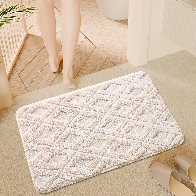 Plush Textured Bathroom Mat Bowlift