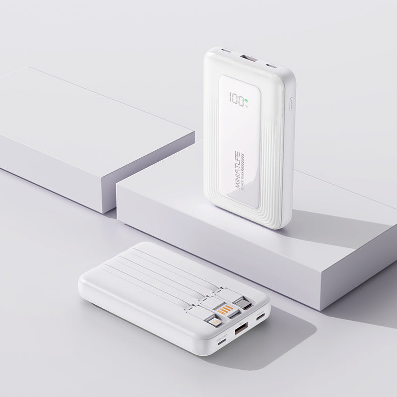 Portable power bank with digital capacity display and two USB ports Bowlift