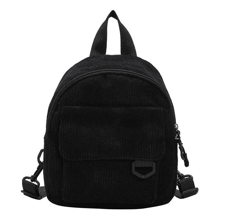 Corduroy Textured Mini Backpack Bowlift