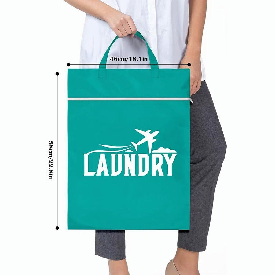 Stylish Laundry Tote with Zipper Bowlift