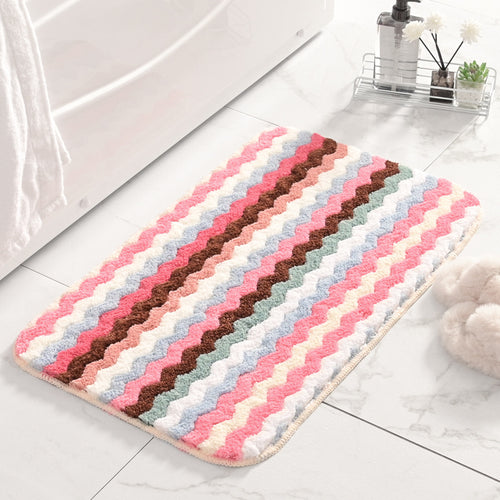 Fringed Chevron Bath Mat Bowlift