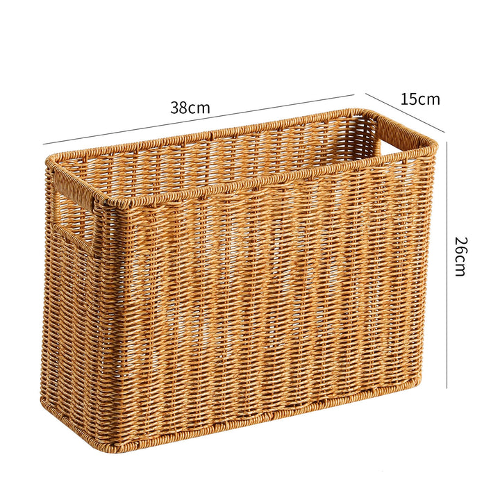 Handcrafted Rectangular Wicker Storage Bin Bowlift