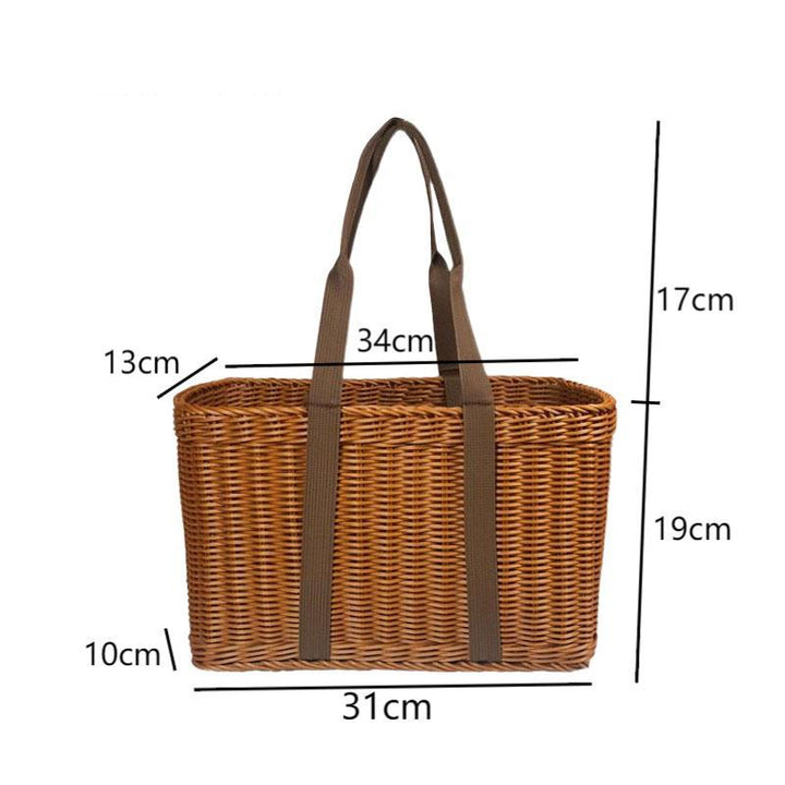 Handcrafted Woven Shopper Basket Bowlift