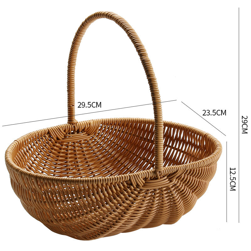 Handwoven Artisan Market Basket Bowlift