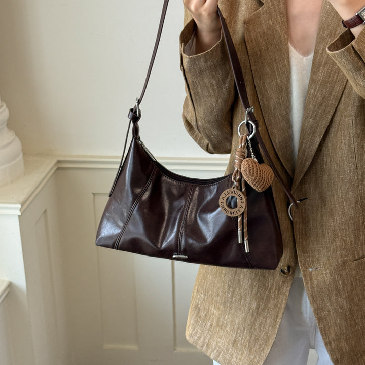 Luxurious Soft Leather Shoulder Bag Bowlift