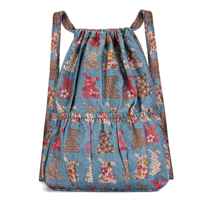 Floral Print Drawstring Backpack Bowlift