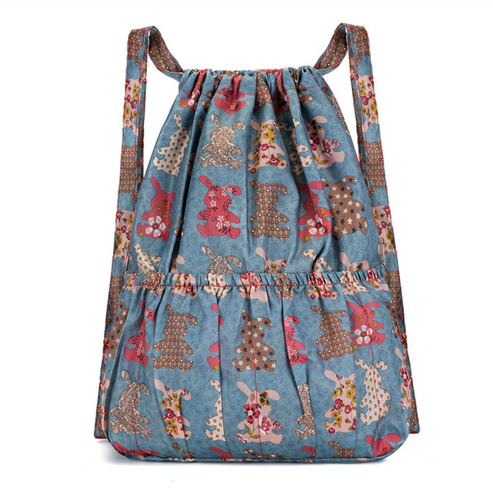 Floral Print Drawstring Backpack Bowlift
