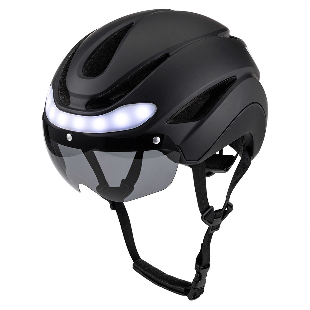 Advanced Cycling Helmet with Integrated Safety Light Bowlift