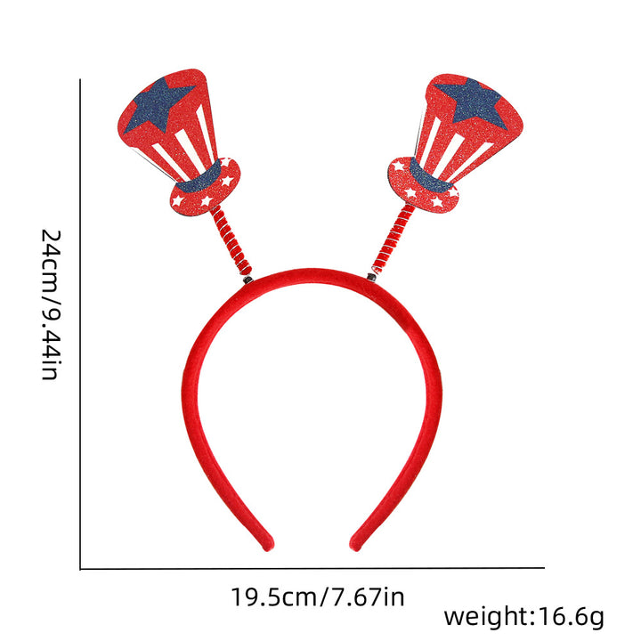 Unisex nan federnd Star Antennas Headband with multilayered ribbon fringes and padded headband Bowlift