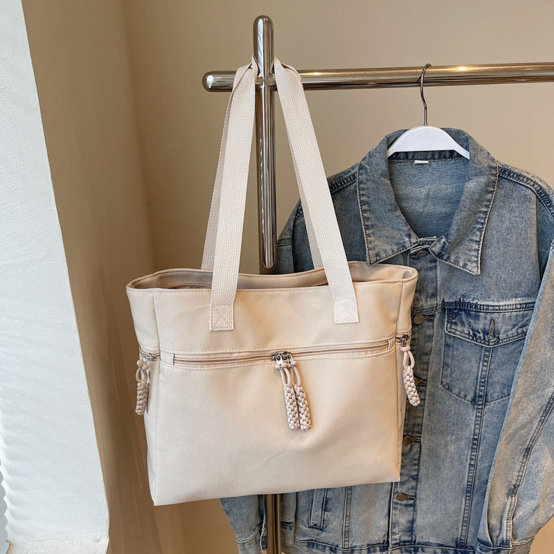 Versatile Zippered Canvas Tote Bag Bowlift