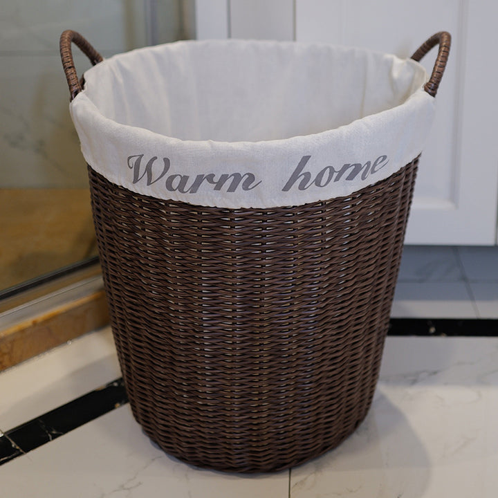 Washing Basket Set Made of Woven Material Bowlift