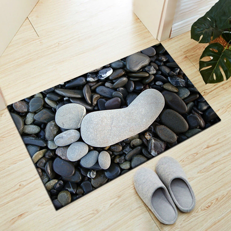 Stone-Inspired Decorative Floor Mat Bowlift